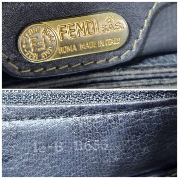 Authentic Fendi Vintage Convertible Pequin Top Handle Tote - Picture 7 of 10